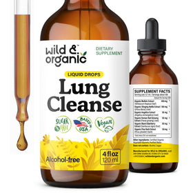 Flacon de teinture de Mullein Wild & Organic 4 oz vue de face