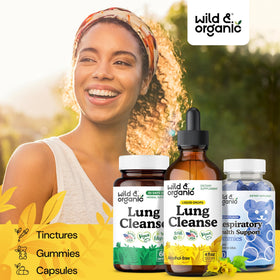 Flacon de teinture de Mullein Wild & Organic avec compte-gouttes
