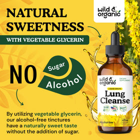 Flacon de teinture de Mullein Wild & Organic avec ingrédients