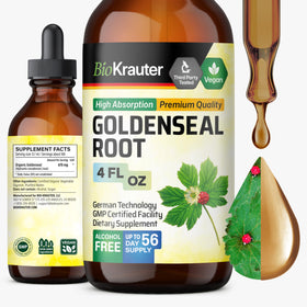 Flacon de teinture de racine de Goldenseal BIO KRAUTER 118 ml