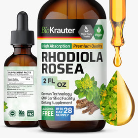 Flacon de teinture de Rhodiola Rosea BIO KRAUTER 2 fl oz