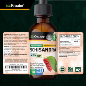 Flacon de teinture de Schisandra BIO KRAUTER avec doseuse