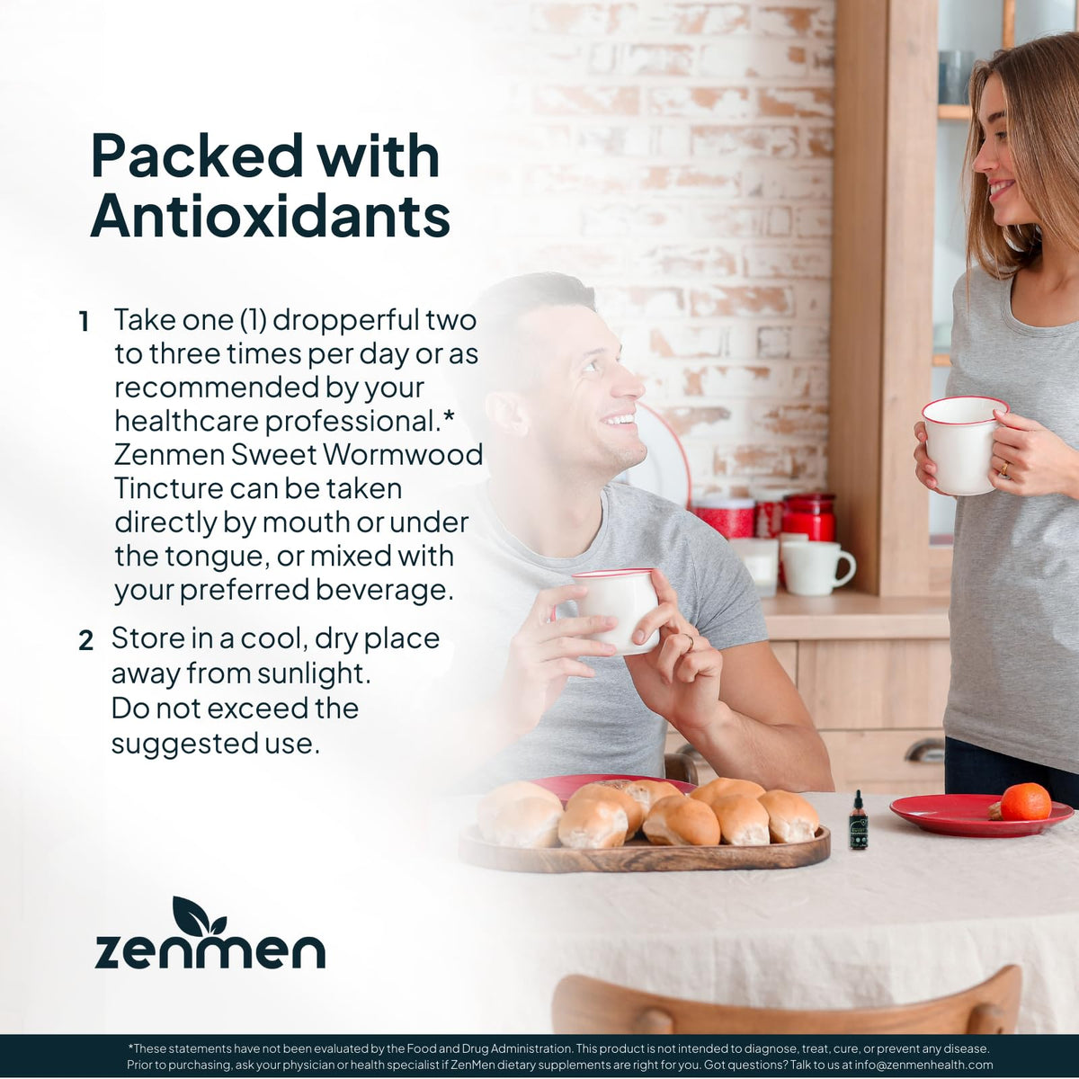 Flacon de teinture de verveine sucrée Zenmen sur une table en bois