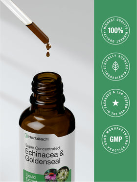 Flacon de teinture Echinacea Goldenseal en contexte de bien-être