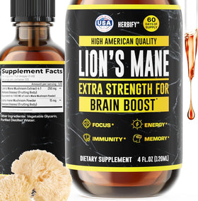 Flacon de teinture HERBIFY Champignon Lion's Mane 120 ml