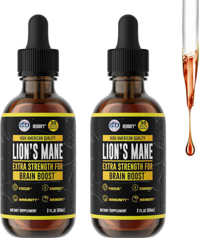 Flacon de teinture HERBIFY Champignon Lion's Mane 2 Fl oz vue de face