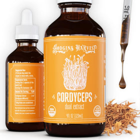 Flacon de teinture Hodgins Harvest Extrait de Champignon Cordyceps Bio 118ml