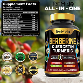 Flacon de Tenmido avec capsules de berbérine