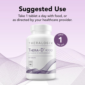 Flacon de Theralogix Thera-D 4000 avec étiquette