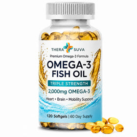 Flacon de TheraSuva Huile de Poisson Alaskien 2000mg Omega-3