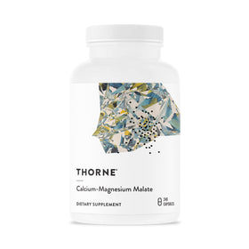 Flacon de THORNE Calcium-Magnesium Malate 240 capsules vue de face