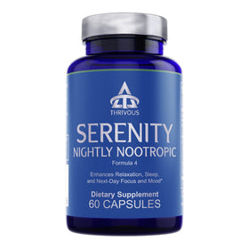 Flacon de Thrivous Serenity Complément Alimentaire Nuit 60 Capsules
