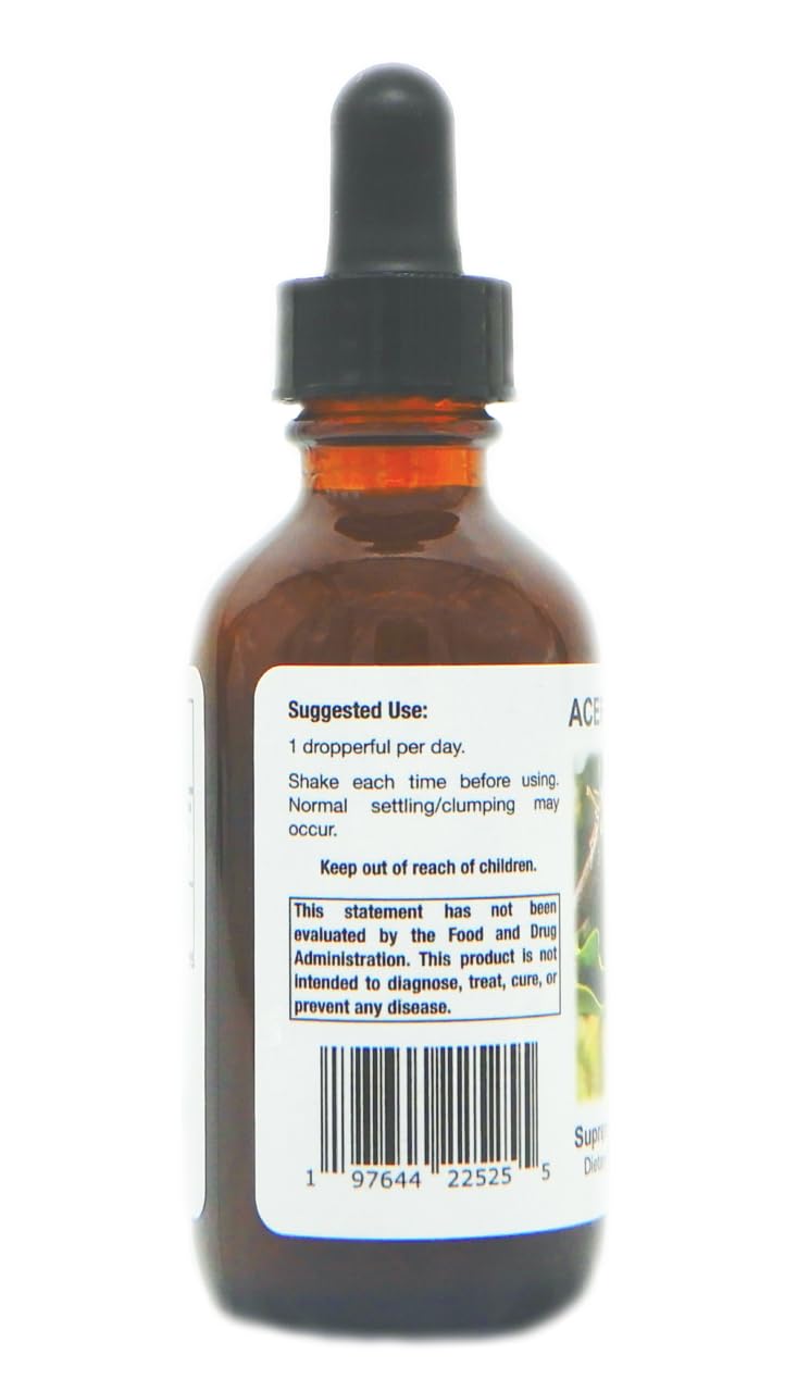 Flacon de Tincture d'Acerola avec étiquette