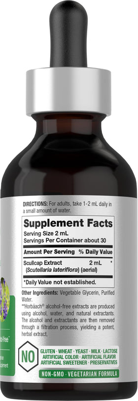 Flacon de Tincture d'Herbe de Scutellaire Horbäach avec compte-gouttes