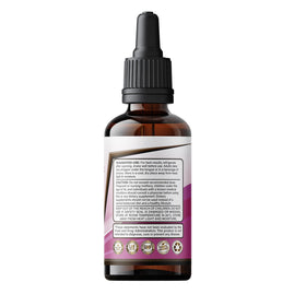 Flacon de Tincture de Bien-Être Femme avec compte-gouttes ouvert