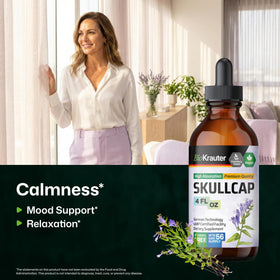 Flacon de Tincture de Skullcap BIO KRAUTER avec étiquette