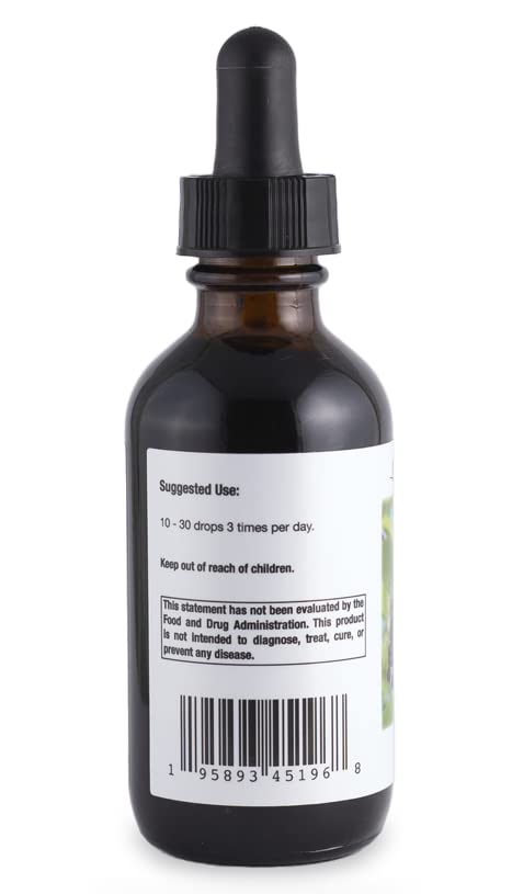 Flacon de Tincture de Sureau avec étiquette visible