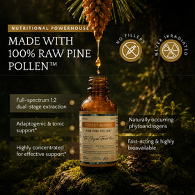 Flacon de Tinture de Pollen de Pin Brut RAW avec goutteur