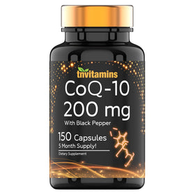 Flacon de tnvitamins CoQ-10 200mg avec 150 capsules