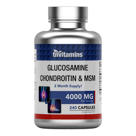 Flacon de tnvitamins Glucosamine Chondroitin MSM 240 capsules