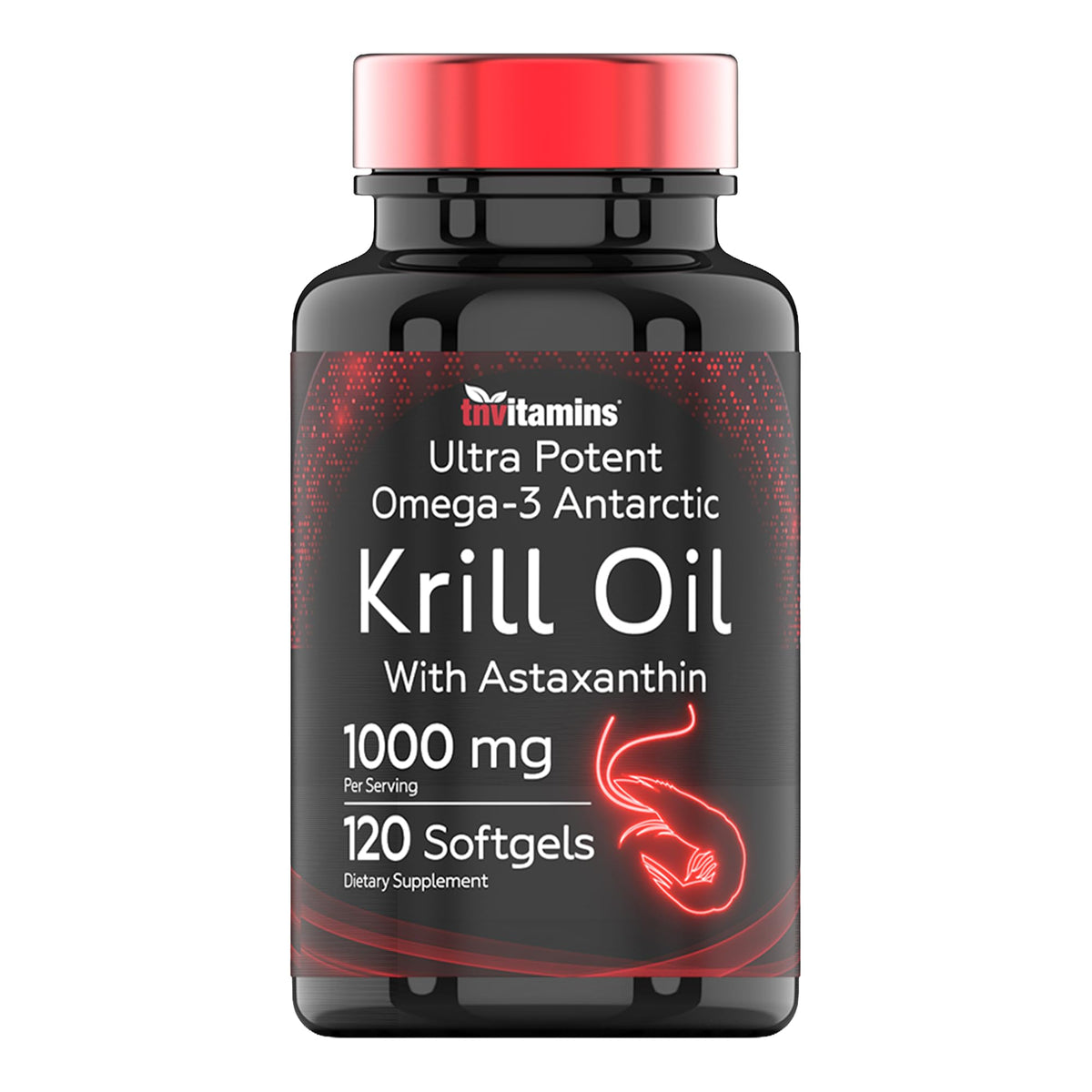 Flacon de tnvitamins Huile de Krill Antarctique 1000mg