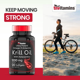 Flacon de tnvitamins Huile de Krill avec 120 capsules