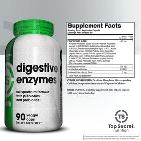 Flacon de Top Secret Nutrition Enzymes daily avec capsules