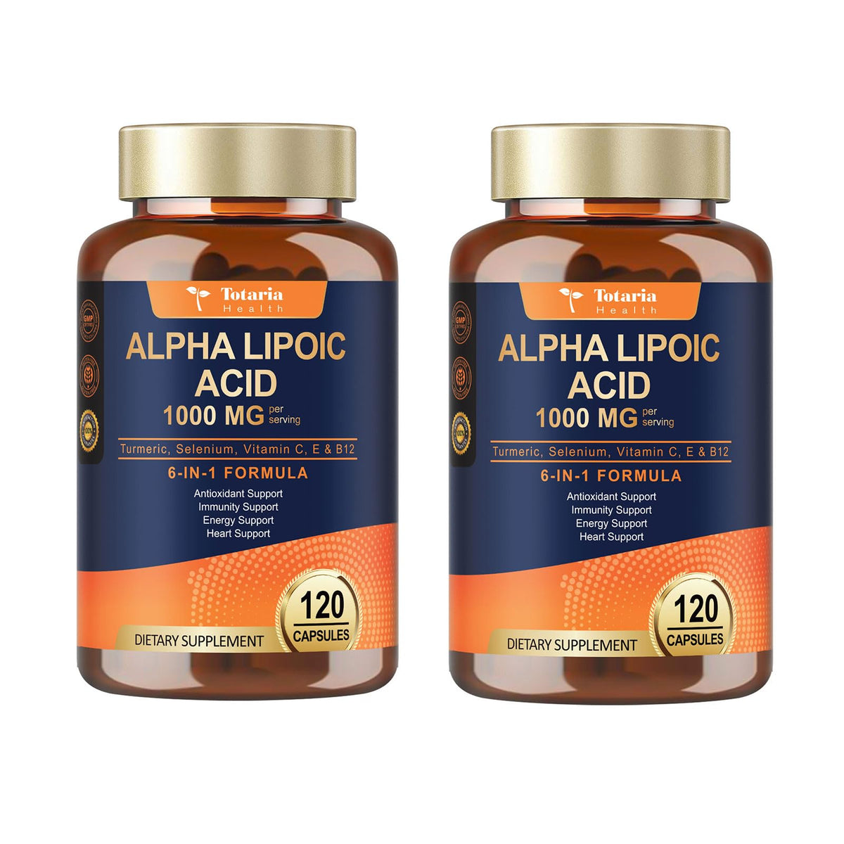 Flacon de Totaria Acide Alpha Lipoïque 1000mg vue de face