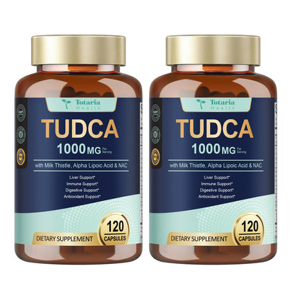 Flacon de Totaria TUDCA 1000mg avec 120 capsules