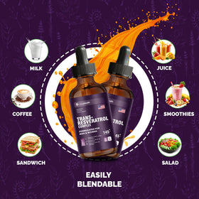 Flacon de Trans-Resveratrol MagHealth avec décor naturel