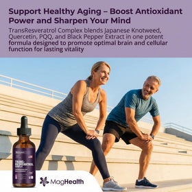 Flacon de Trans-Resveratrol MagHealth sur fond blanc