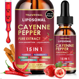 Flacon de Trawecual Complément Alimentaire Liposomal Cayenne 60ml vue de face