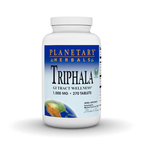 Flacon de Triphala 1000mg de Planetary Herbals avec 270 comprimés