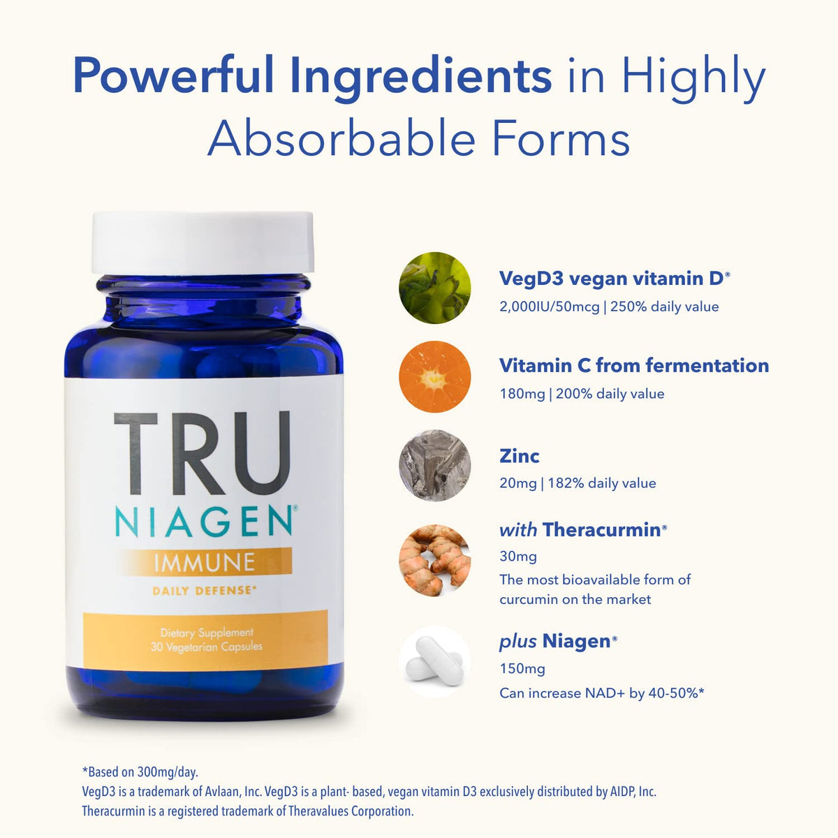 Flacon de TRU NIAGEN avec 30 capsules