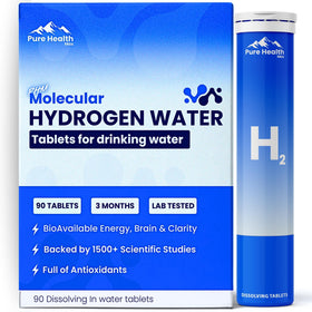 Flacon de Tubes d'Eau Hydrogène PURE HEALTH MAX avec 90 comprimés