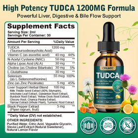 Flacon de TUDCA 1200mg CFILIHTC avec ingrédients