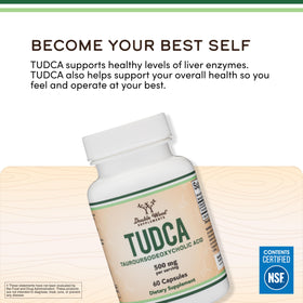 Flacon de TUDCA 500mg avec étiquette visible