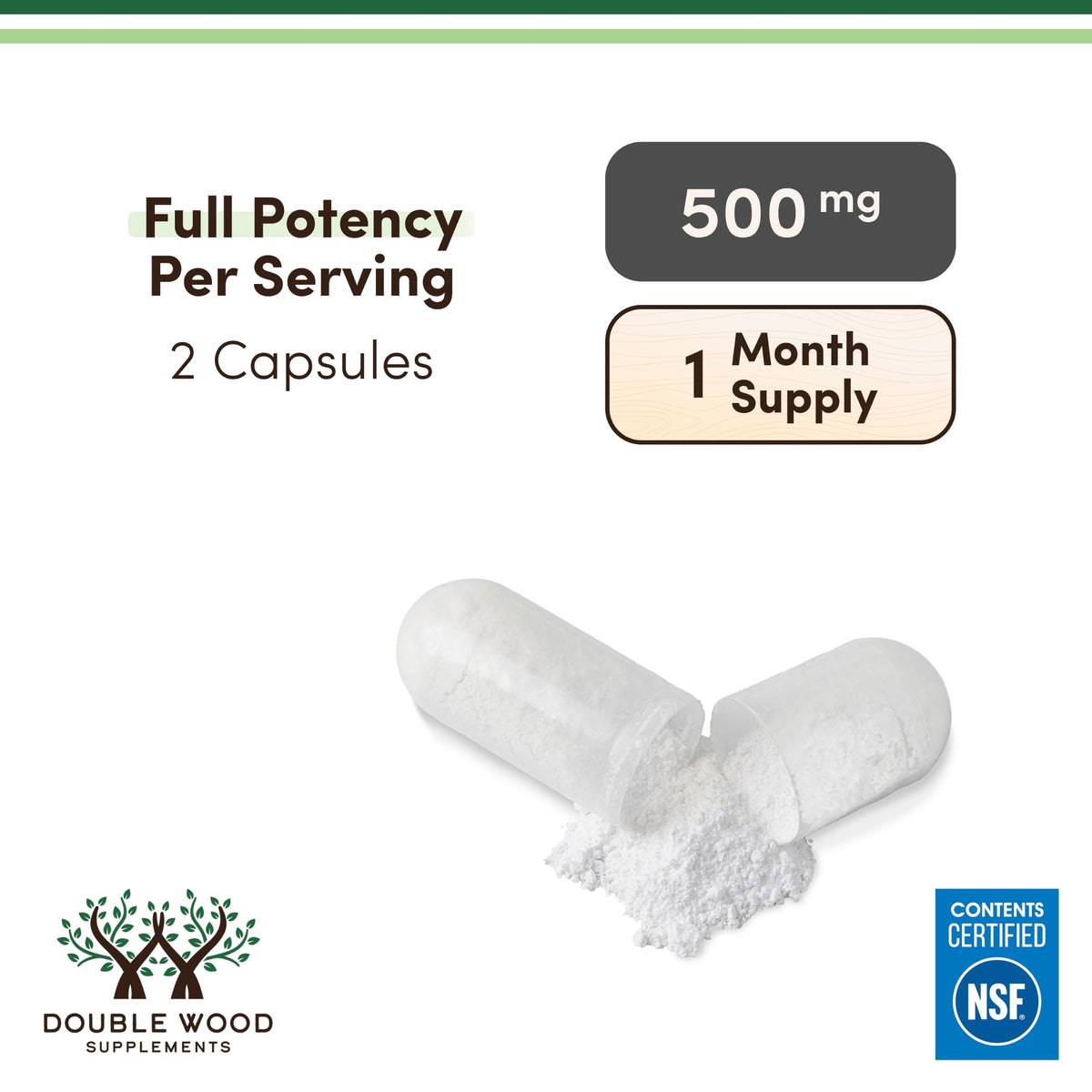 Flacon de TUDCA 500mg sur une table en bois