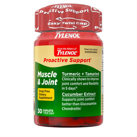 Flacon de Tylenol Proactive Support 30 comprimés, vue de face