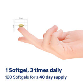 Flacon de Ubiquinol CoQ10 100mg avec étiquette détaillée