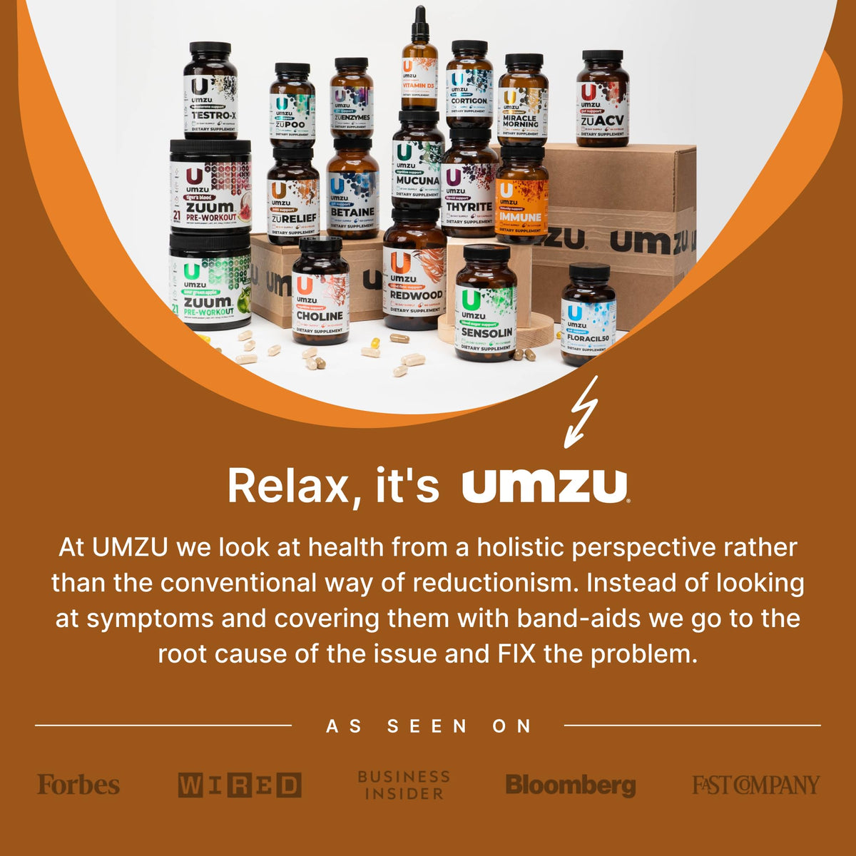 Flacon de UMZU D3 K2 avec arrière-plan naturel