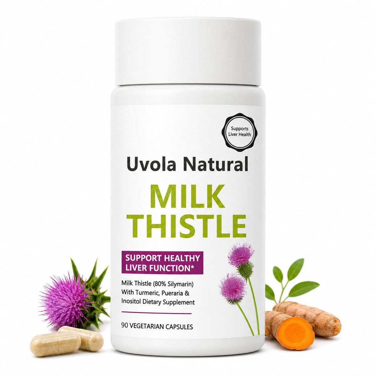 Flacon de Uvola Natural Chardon-Marie 90 capsules végétales