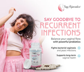 Flacon de Vagy Rejuvenation BioticLife Probiotique avec étiquette
