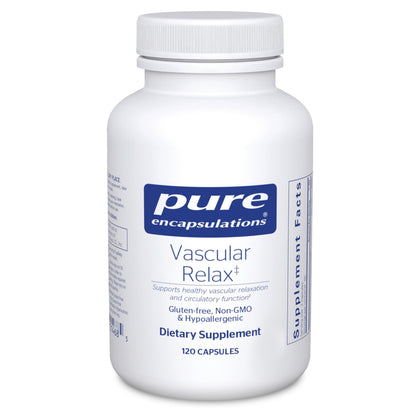 Flacon de Vascular daily wellness Pure Encapsulations contenant 120 capsules