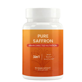 Flacon de versafy Complément Alimentaire Végétal Saffron Curcumin Zinc 90 Capsules