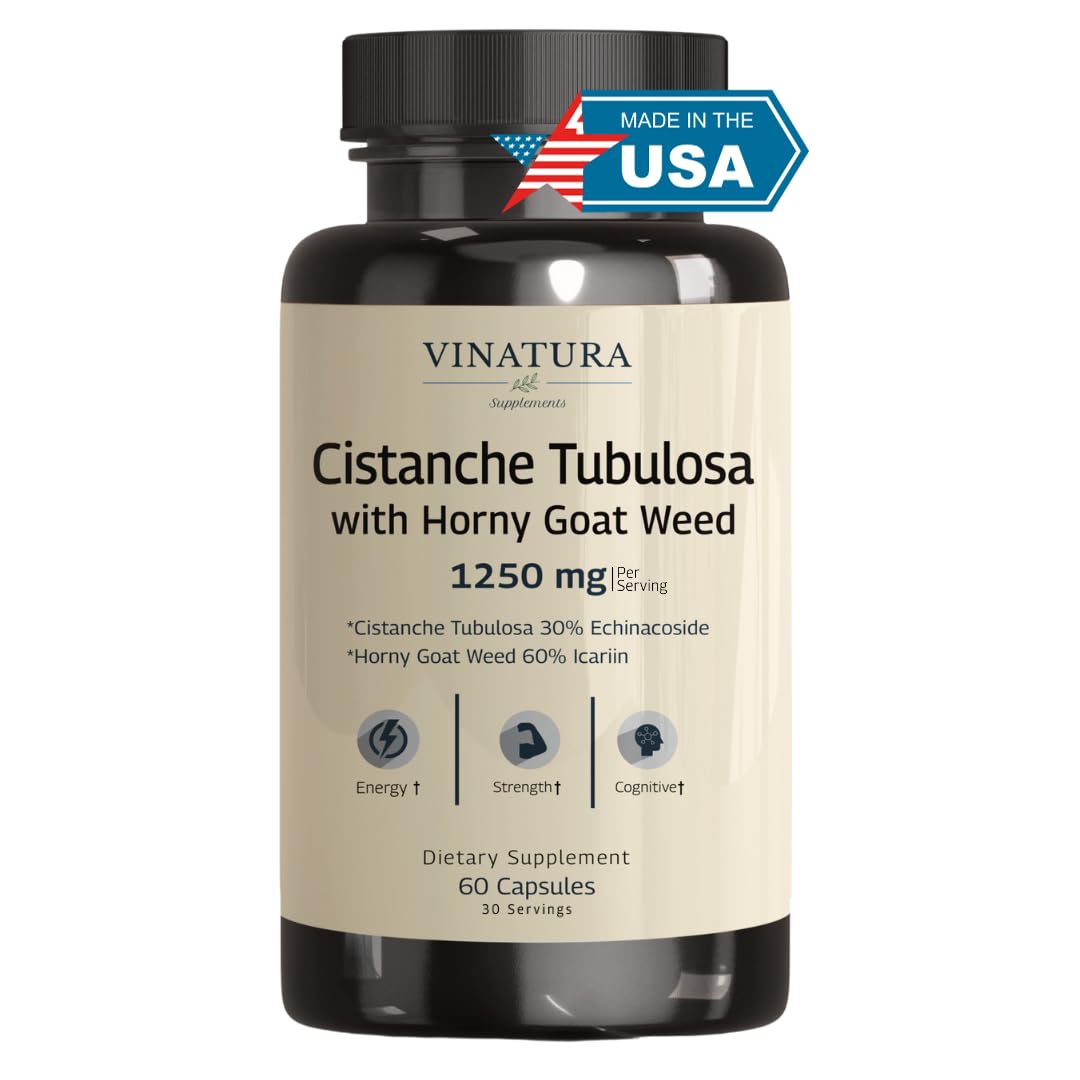 Flacon de VINATURA Cistanche et Horny Goat Weed 60 capsules