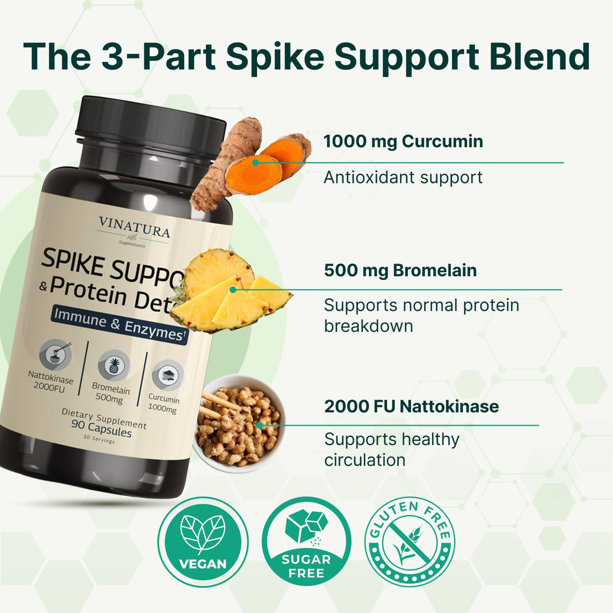 Flacon de VINATURA Spike Protein avec étiquette visible
