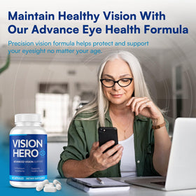 Flacon de Vision Hero avec capsules à l'intérieur