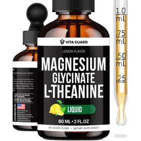 Flacon de Vita Guard Gouttes de Magnésium Glycinate 500mg, vue de face