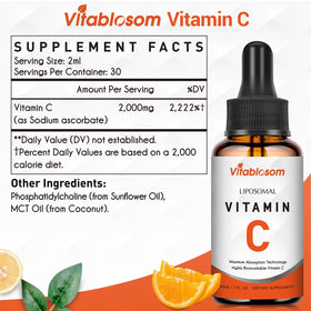Flacon de Vitablosom ouvert montrant le liquide